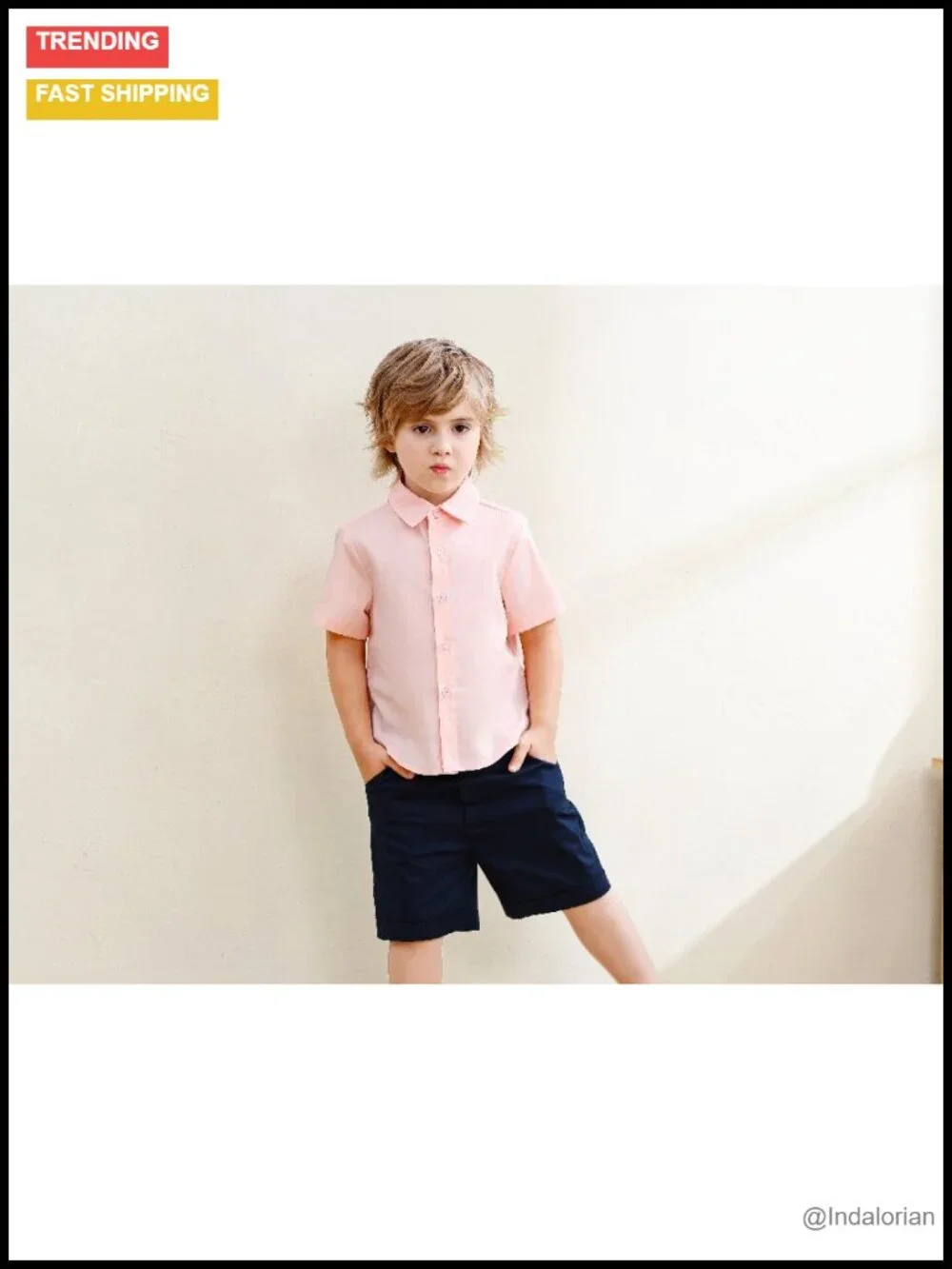 Toddler Baby Boys Short Sleeve Button Down Dress Shirt School Uniform Tops